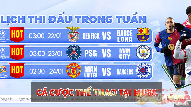 cá cược Thể Thao tại Mu88